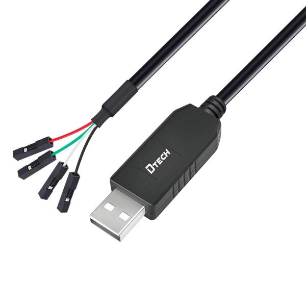 DTECH USB TTL シリアル 変換 ケーブル 3.3V 1.8m PL2303 チップセット...