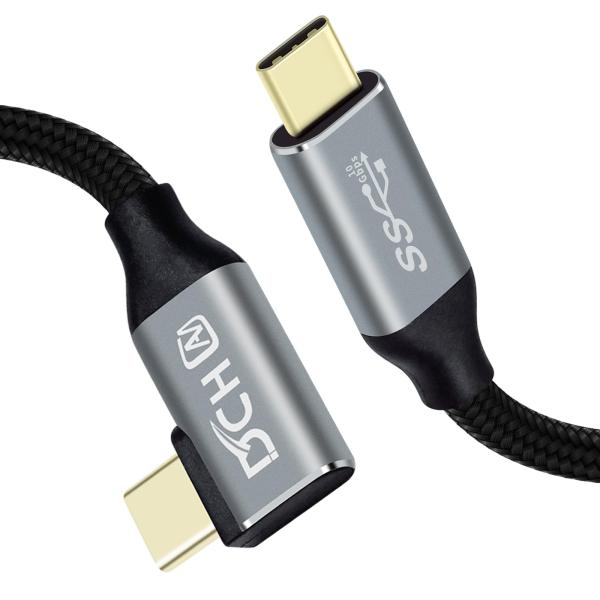 DCHAV USBC USBC ケーブル 2m L字 PD 100W 20V 5A 超急速充電 4K...