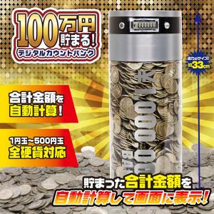 【1.000.000円貯まるカウントバンク 2 シルバー】送料無料 500円硬貨 で 100万円 貯められる コインバンク 貯蓄 自動 カウント バンク  貯金 100万円 百万円 自｜ysnshop