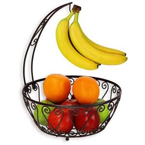 - SimpleHouseware Fruit Basket Bowl with Banana Tree Hanger  Br
