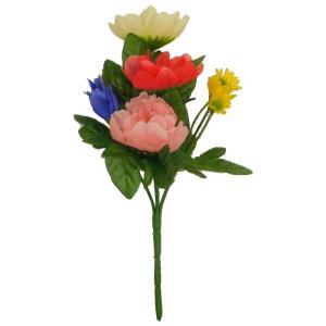 オリジナル シルク 仏花 小 ブッシュ 1本 27cm メール便 送料無料