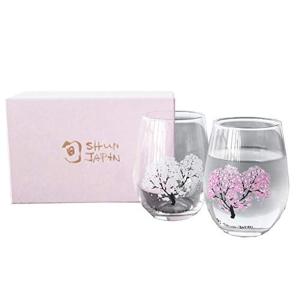 正規品 丸モ高木陶器温度で楽しむ・桜が満開冷感桜フリーグラスペアセット日本