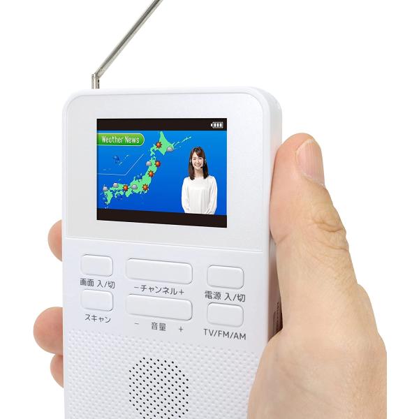 STAYER 2インチ ワンセグテレビ TVラジオ 乾電池式 USB給電対応  2電源 SH-GDT...