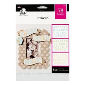 FolkArt Stencils, New Fonts (3-Pack)並行輸入品　送料無料｜ysysstore