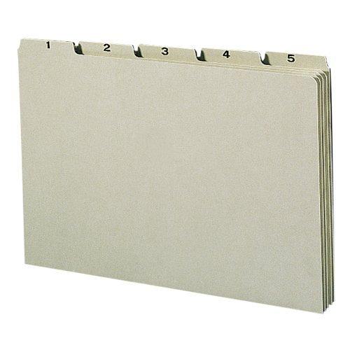 Smead 100% Recycled Pressboard File Guides, 1/5-Cu...