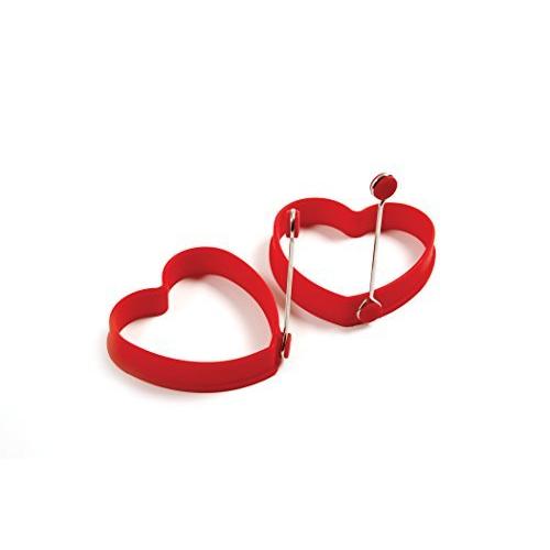 Norpro Silicone Heart Pancake/Egg Rings, 2 Pieces,...
