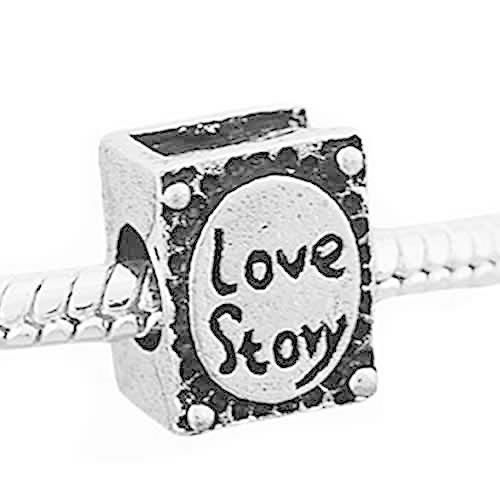 Sexy Sparkles Love Story Book Bead Charm Spacer fo...