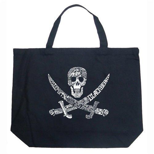 Large Word Art Tote Bag -Pirate Captains, Ships an...