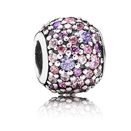 Pink Sparkles Pave Ball Authentic 925 Sterling Sil...
