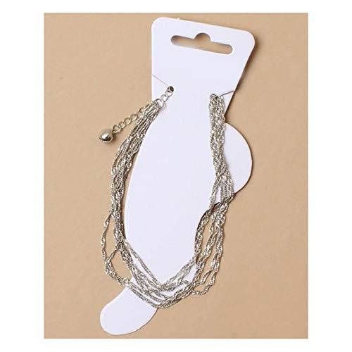 Rimi Hanger 6 Rows Of Fine Silver Chain Anklet Pac...