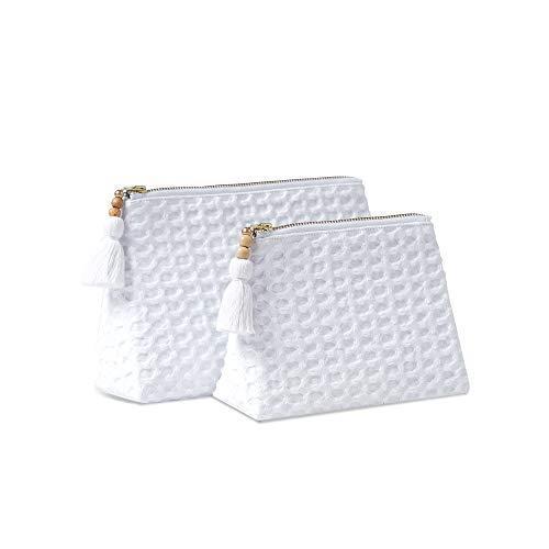 VLiving A pair Of White Waffle Nesting Pouches Wit...