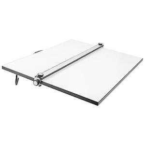 Pacific Arc Table Top Drawing Board with Parallel Bar, White, 20 inches by｜ysysstore