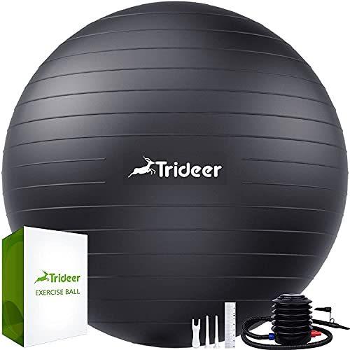 Trideer 極厚ヨガボール エクササイズボール 5サイズ ボールチェア 高耐久スイスボール バラ...