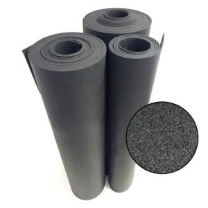 Rubber-Cal Rubber Flooring Rolls - 6mm x 4ft Wide x 3ft Long Roll - Black R｜ysysstore