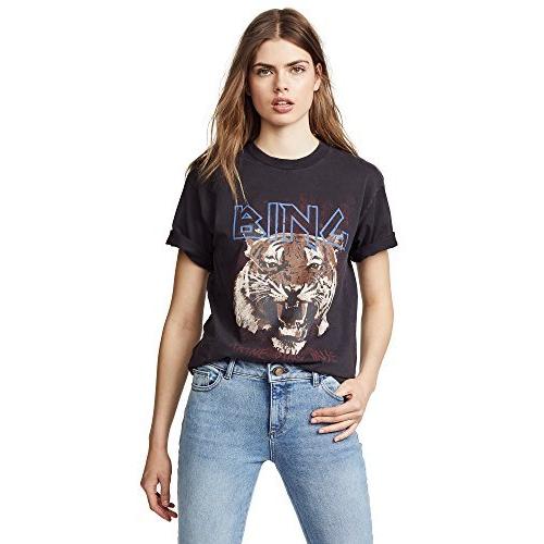 ANINE BING Women&apos;s Tiger Tee, Black, XS並行輸入品　送料無料