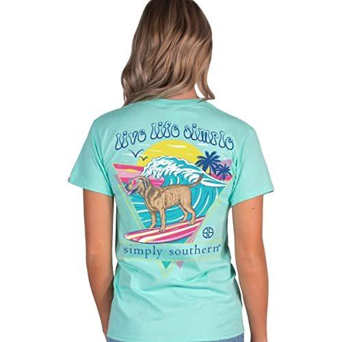 Simply Southern Live Life Simple Surfing Dog Short...