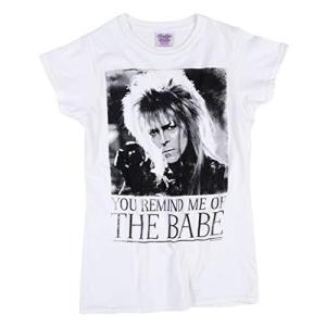 Ladies White You Remind Me Of The Babe Bowie Labyrinth T Shirt, Size Small並｜ysysstore