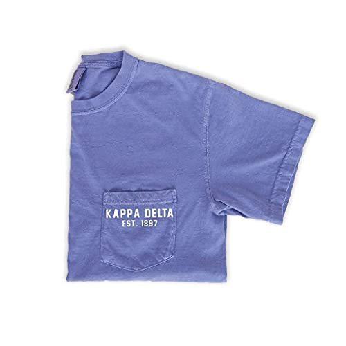 Kappa Delta Est. 1897 Pocket T-Shirt (Large) Viole...