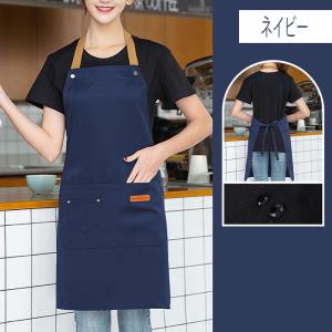 エプロン 首掛け キャンバス 防水 帆布 おし...の詳細画像4