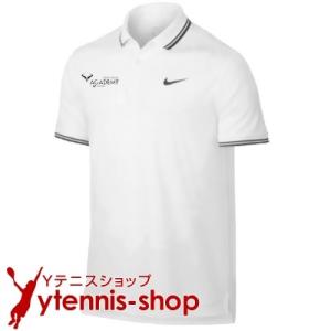 セール品 ナイキ(Nike) ラファエル・ナダル アカデミー ブルロゴ入り ポロシャツ ホワイト 国内未発売｜ytennis-shop