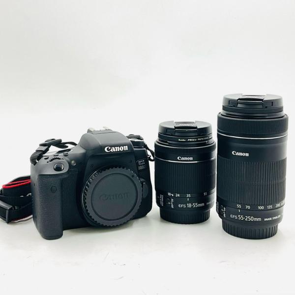 【全額返金保証】【最速発送】Canon デジタル一眼 EOS 8000D ダブルズームキット ブラッ...