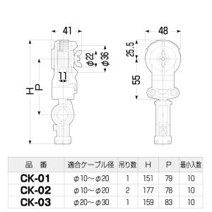 MR ケーブルカッシャー(メッセンジャーワイヤ...の詳細画像3