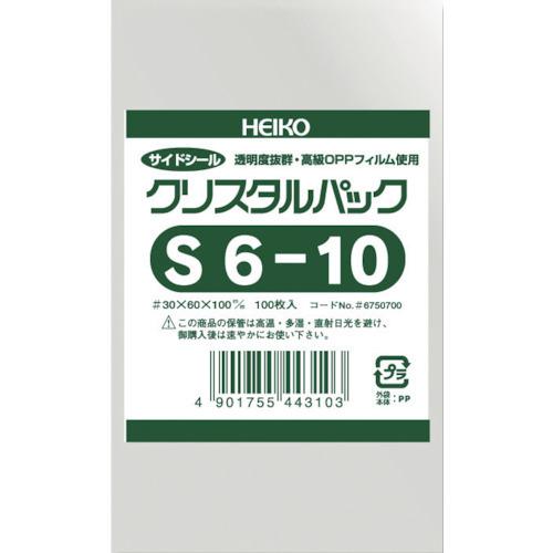 TR HEIKO OPP袋 テープなし クリスタルパック S6-10