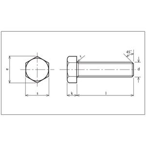 六角ボルト 全ねじ ドブ M12X50 【10...の詳細画像2