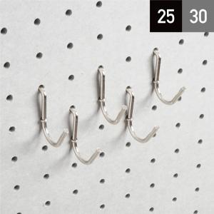 有孔ボード Jフック ステンロックピン付、穴径 5mm ・6mm