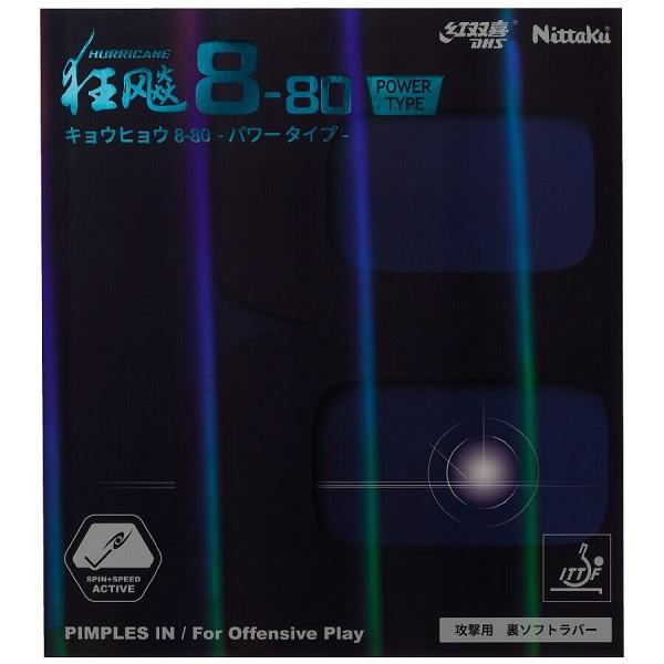 ニッタク キョウヒョウ8-80パワー 卓球用裏ソフトラバー レッド/ブラック 粘着ラバー Y卓球店(...