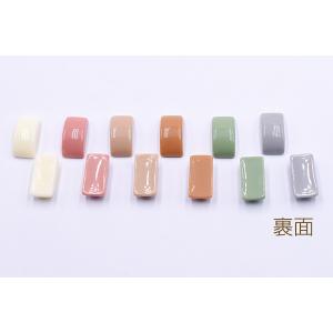 高品質デコパーツ 樹脂パーツ カーブ長方形 1...の詳細画像2
