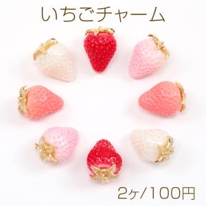 いちごチャーム 苺チャーム ストロベリーチャーム オーロラカラー加工