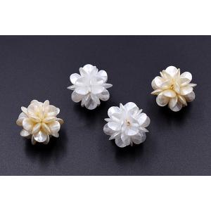 高品質アクリルチャーム 編みフラワー カン付き...の詳細画像2