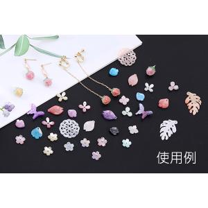 フラワーパーツ アセテート製 桜 四弁花 中心...の詳細画像5