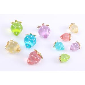 立体いちごチャーム 樹脂製 イチゴチャーム 苺...の詳細画像3