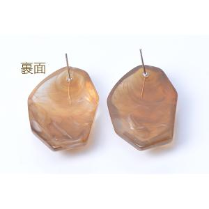 樹脂ピアス 不規則型 22×35mm(2ヶ)の詳細画像2