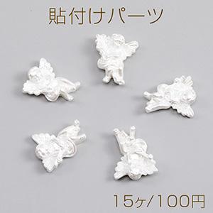 貼付けパーツ 樹脂貼付けパーツ 樹脂カボション 天使 15×18mm（15ヶ