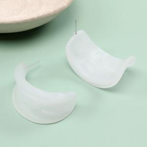 樹脂ピアス Cフープ 23×38.5mm マッ...の詳細画像2