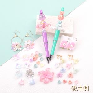 立体フラワーパーツ アクリルビーズキャップ フ...の詳細画像4