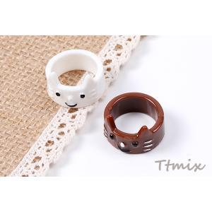 デザインリング 指輪 猫 幅約14mm(1ヶ)の詳細画像2
