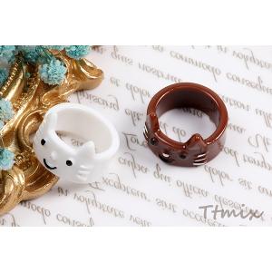 デザインリング 指輪 猫 幅約14mm(1ヶ)の詳細画像3
