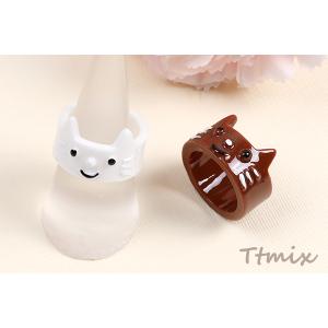 デザインリング 指輪 猫 幅約14mm(1ヶ)の詳細画像4