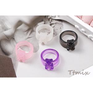デザインリング 指輪 クマ 幅約18mm(1ヶ)の詳細画像4