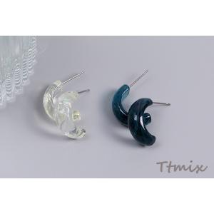 樹脂ピアス Cフープ 8×20mm(4ヶ)の詳細画像2