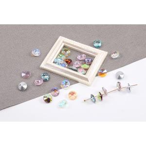 ガラスチャーム ラウンド Vカット 1穴 8m...の詳細画像2