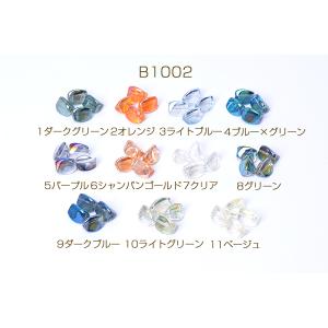 メッキガラスビーズ 三角形 9×12mm(20ヶ)の詳細画像1