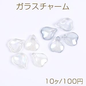 メッキガラスチャーム 花びら 横穴 13×15mm（10ヶ）｜yu-beads-parts