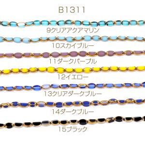 メッキガラスビーズ オーバルカット 4×6.5...の詳細画像2
