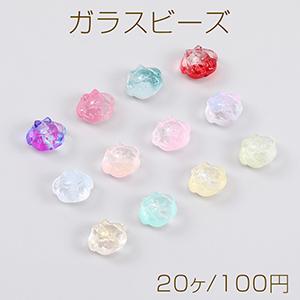 ガラスビーズ リボン 兎 12×14mm グラデーションカラー : b159 