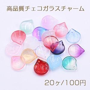 ❤sale❤9959 ローズクォーツ チェコ ガラス パーツ 高品質チェコガラスチャーム 花びら 1穴 14×15mm 全18色 : ビーズ